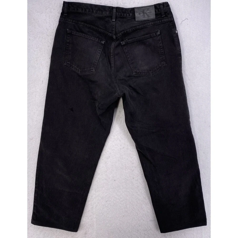 Calvin Klein Jeans Men’s 34x28 Easy Fit Black Denim Straight Leg Made in Mexico